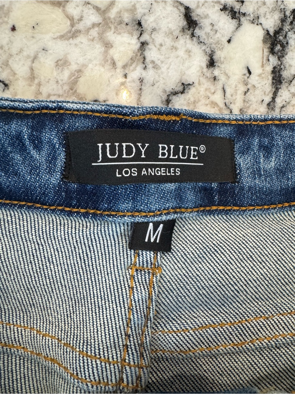 Judy Blue Sunburst Embroidered Distressed Denim Shorts Medium Boho Western - Picture 5 of 8